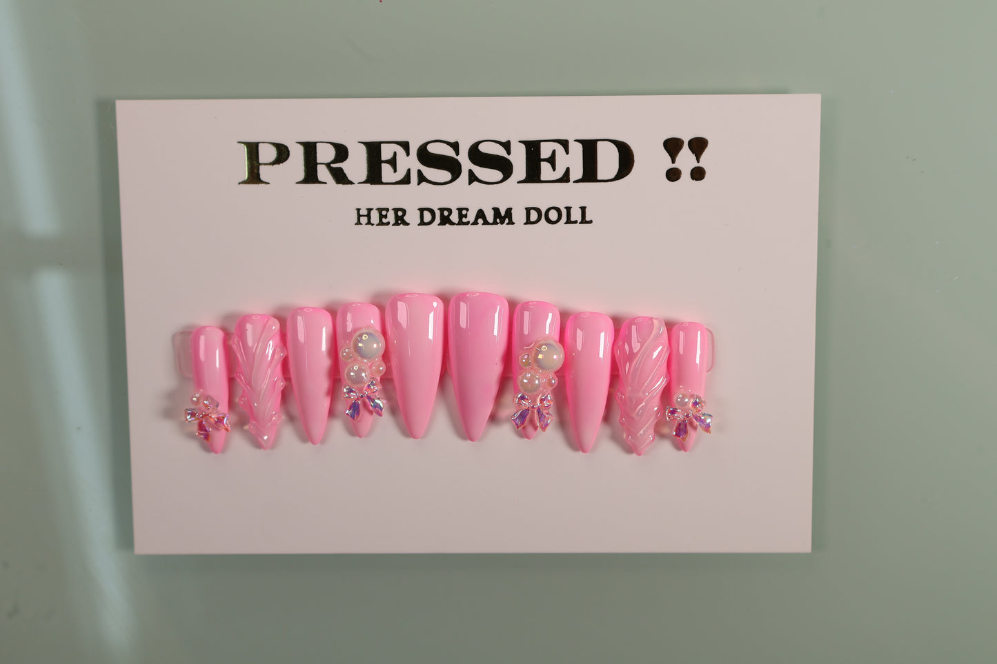 Milky Pink Pearls and Bows