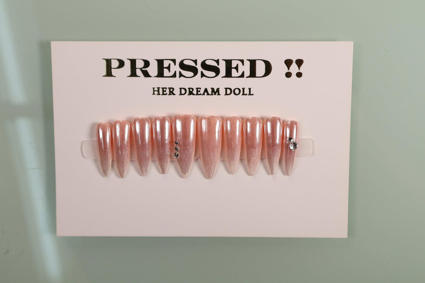 Pink Pearl chrome Ombre